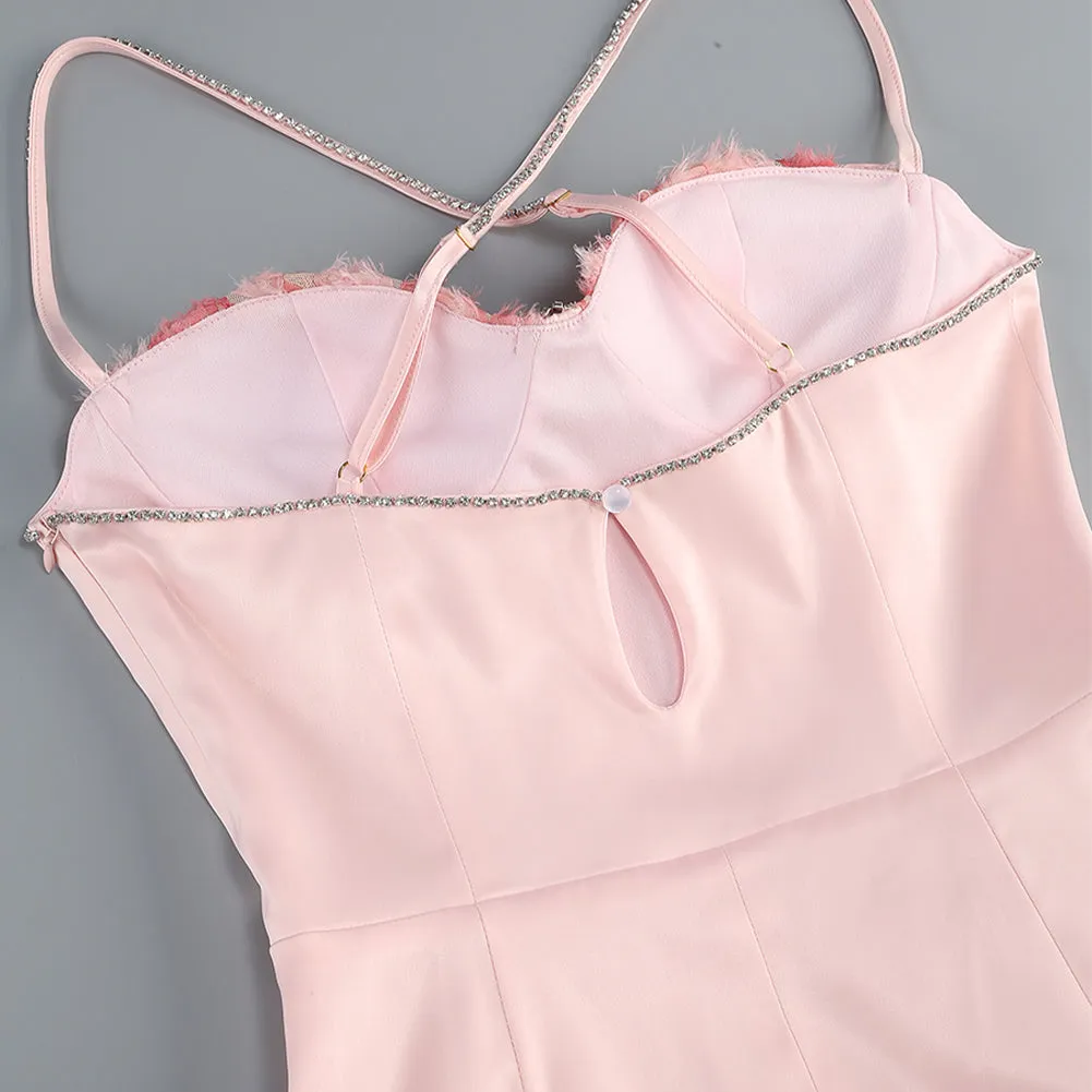 Strappy Sleeveless Slim-fit Mini Dress ZNSBA1060