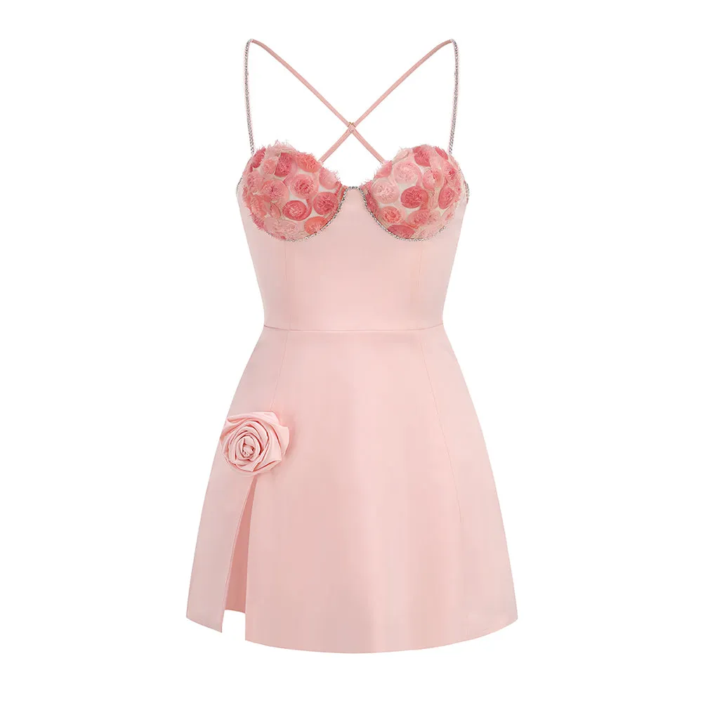 Strappy Sleeveless Slim-fit Mini Dress ZNSBA1060