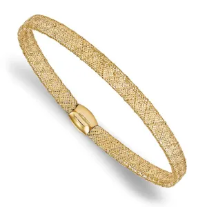 Stretchable Fancy Mesh Bangle Bracelet (14K)