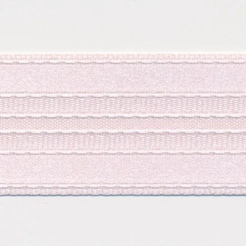Stripe Satin Ribbon #146 White Purple
