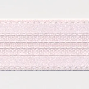 Stripe Satin Ribbon #146 White Purple