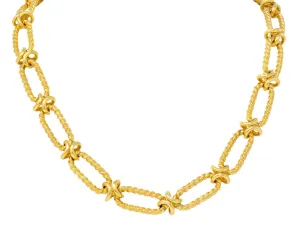 Substantial Contemporary 14 Karat Gold Necklace With Extender