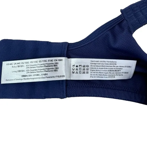 SYROKAN Bra 44C Max Control High Impact Underwire Sports Bra Midnight Blue NEW