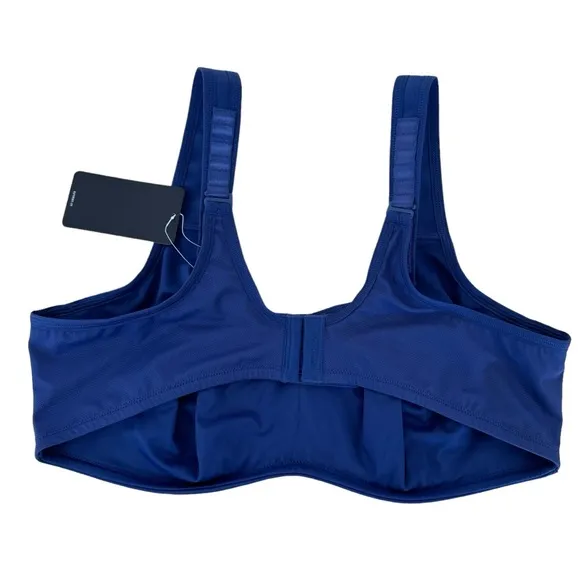 SYROKAN Bra 44C Max Control High Impact Underwire Sports Bra Midnight Blue NEW