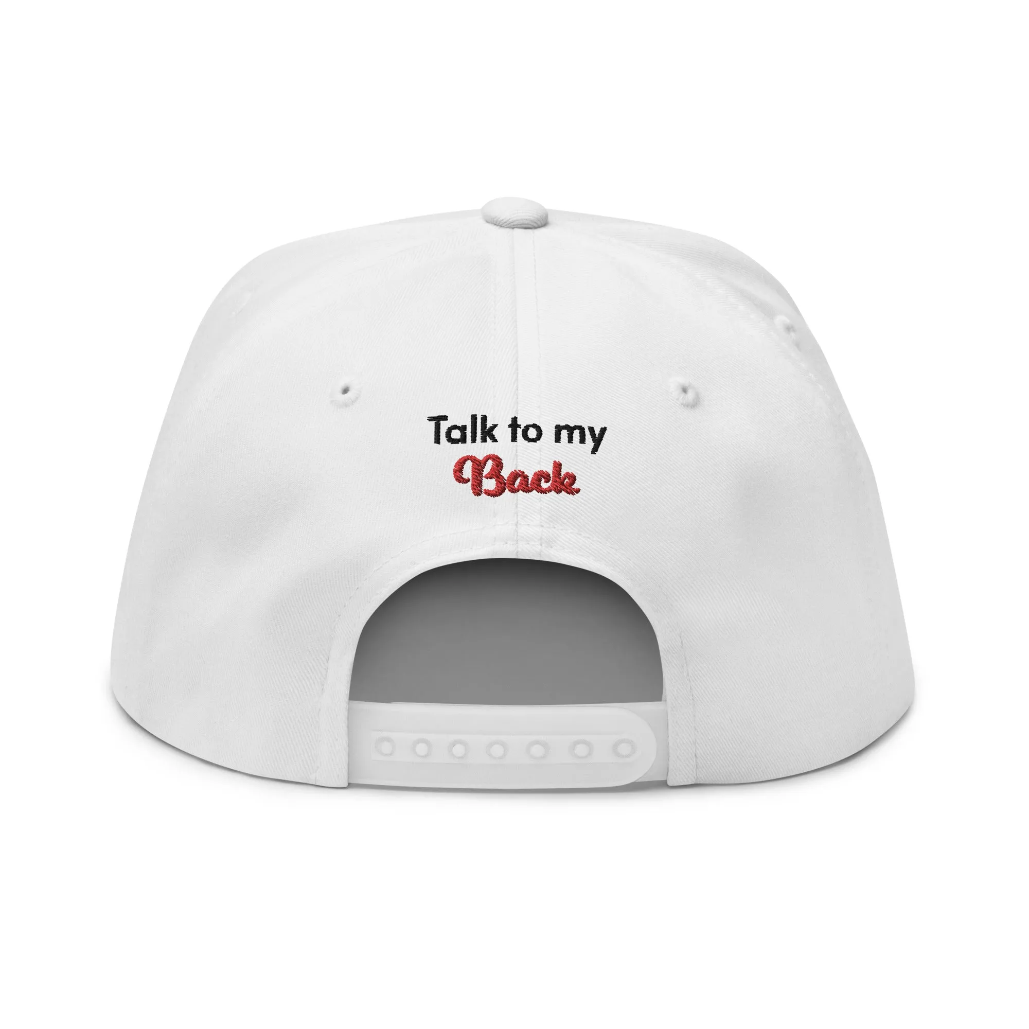Talk to my Bk Flat Bill Cap