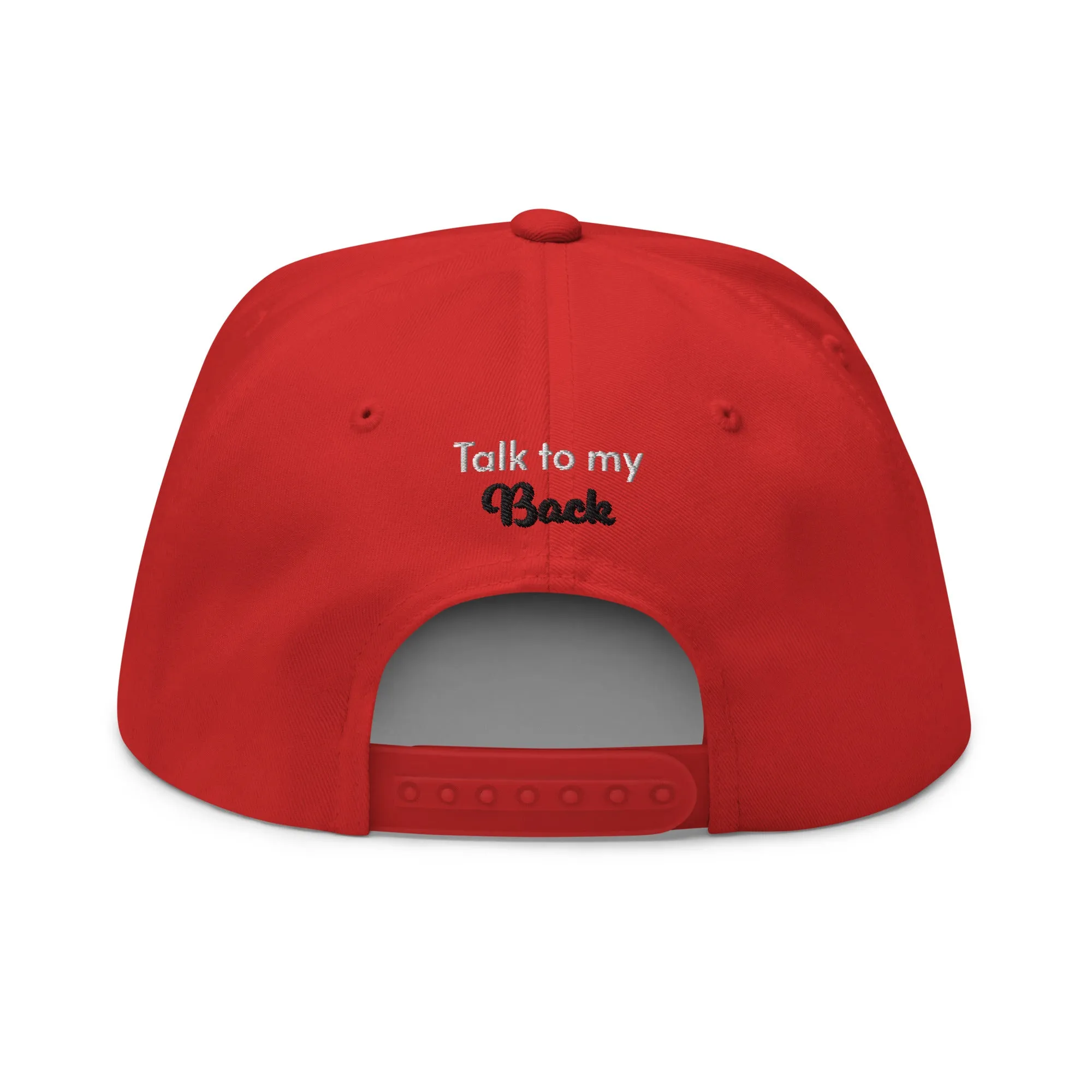 Talk to my Bk Flat Bill Cap