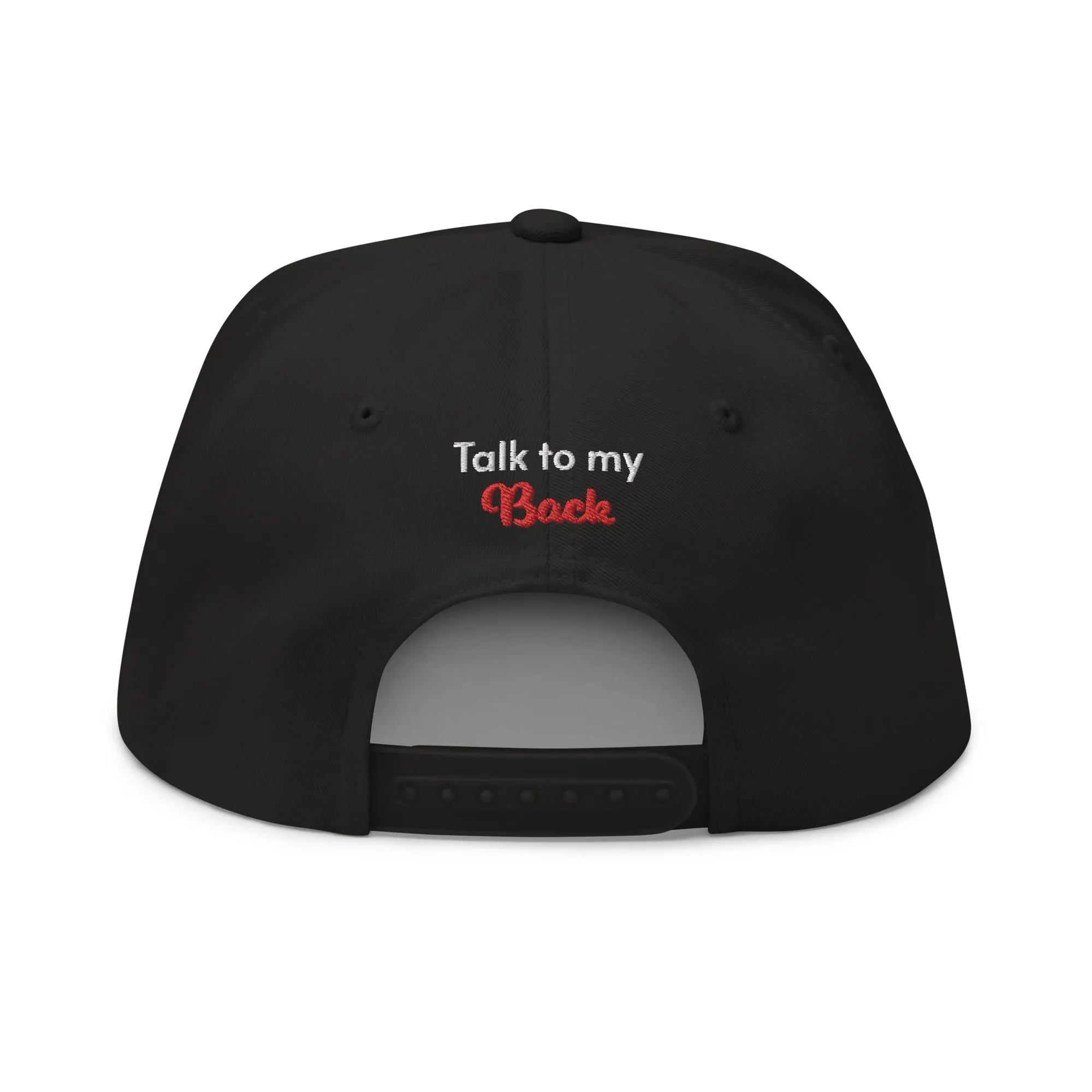Talk to my Bk Flat Bill Cap