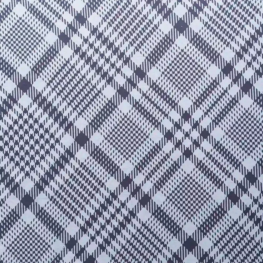 Tartan check cotton super king bedsheet with pillow covers