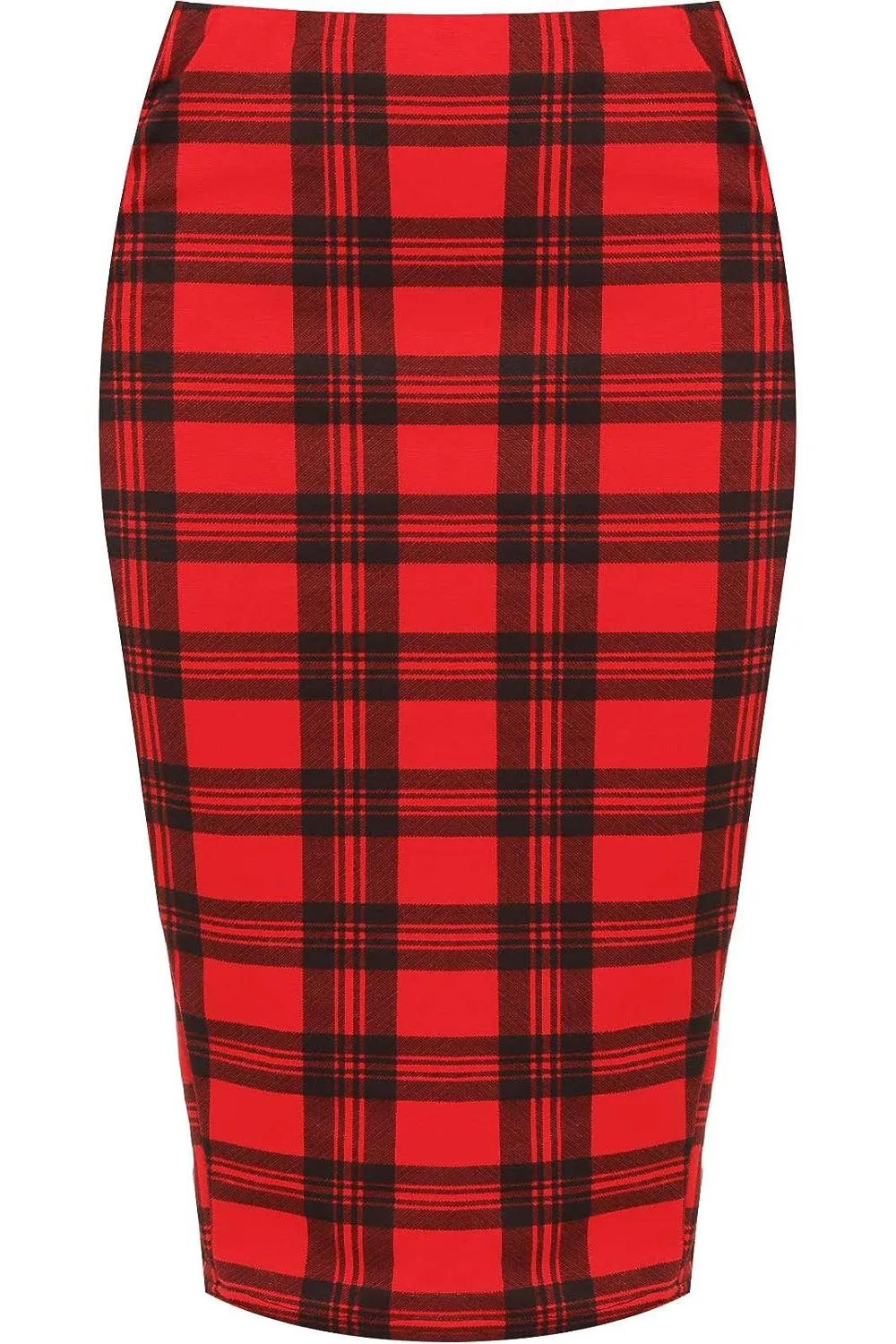 Tartan Check Print Midi Skirt