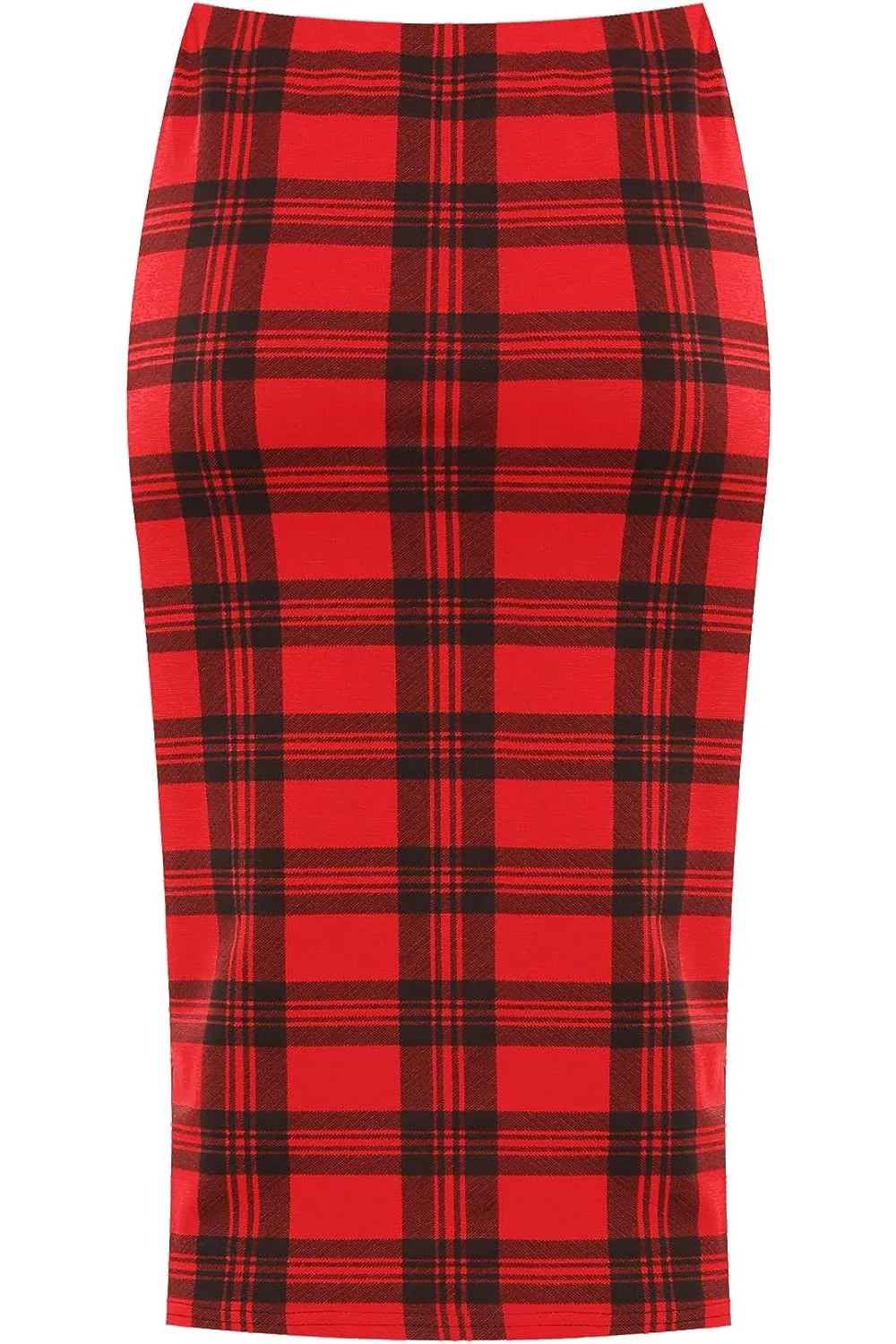 Tartan Check Print Midi Skirt
