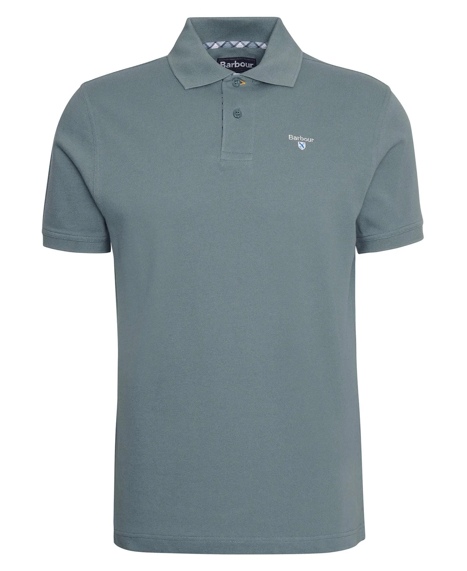 Tartan Pique Polo in Teal