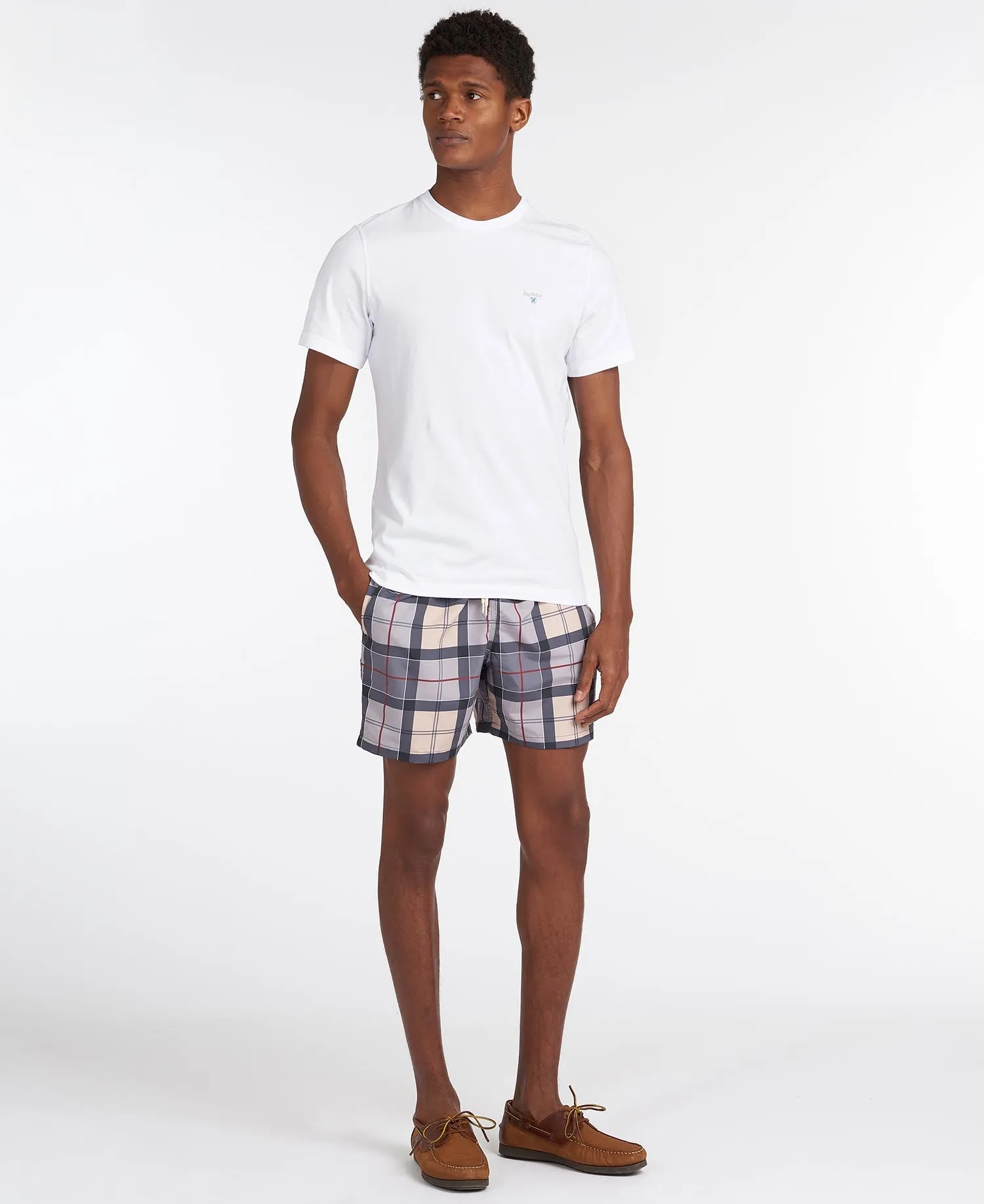 Tartan Sports Tee in White