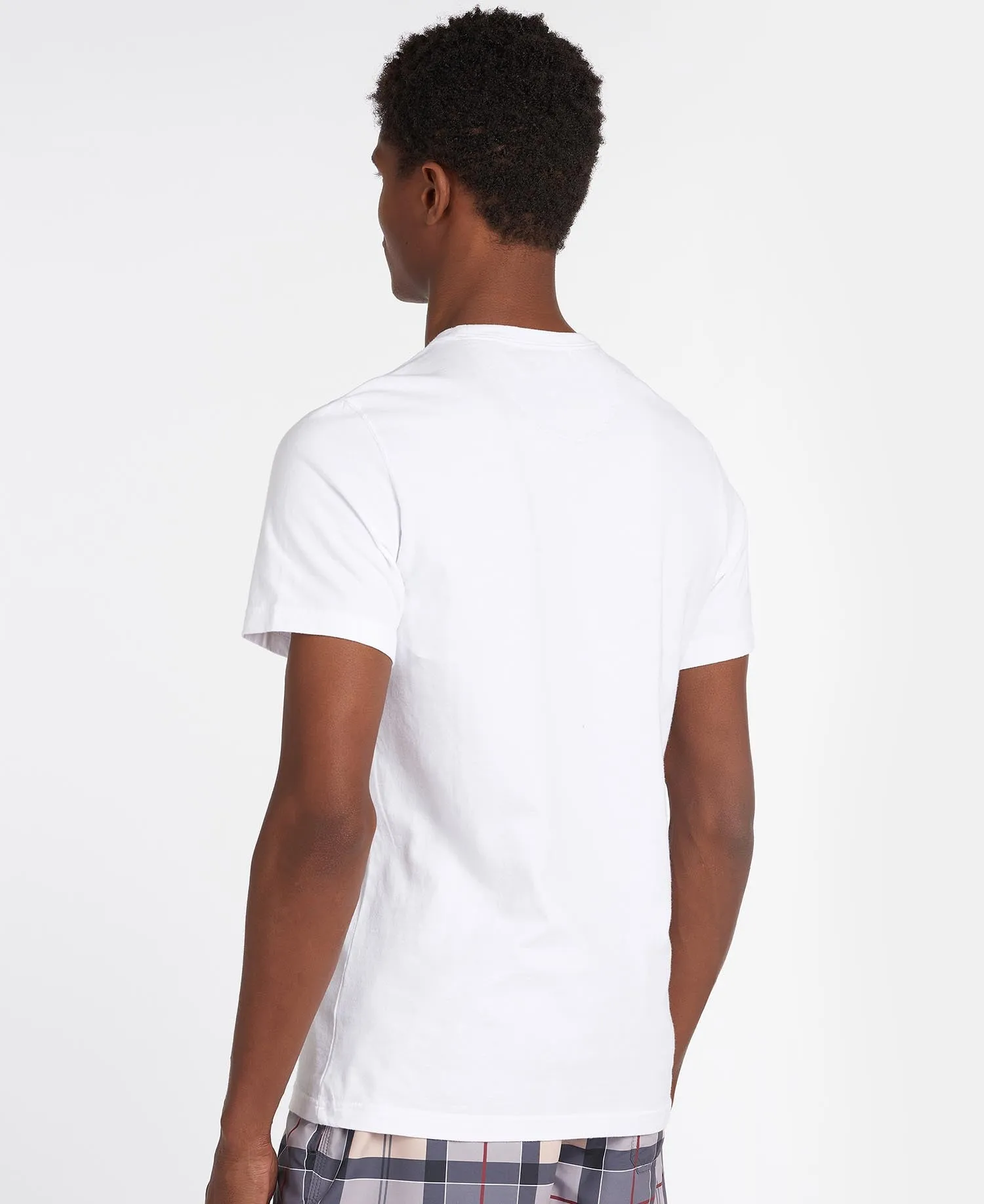 Tartan Sports Tee in White