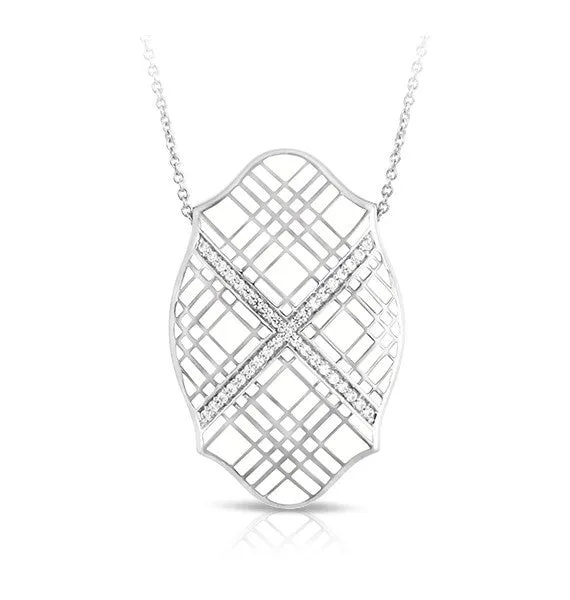 TARTAN WHITE PENDANT