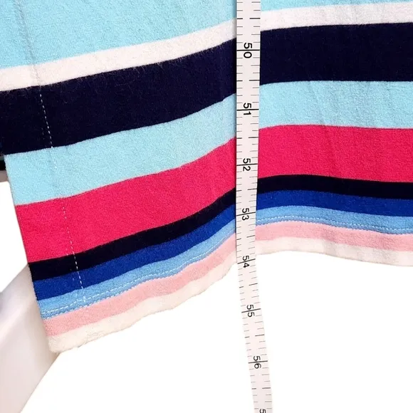 Tommy Bahama Striped Maxi Dress Sleeveless Navy Aqua Pink Women's Size Small
