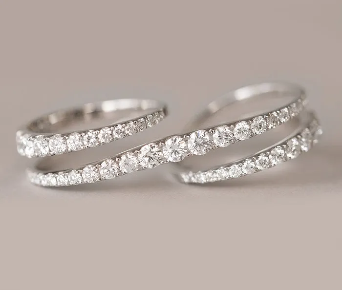 Two-Finger Diamond Ring