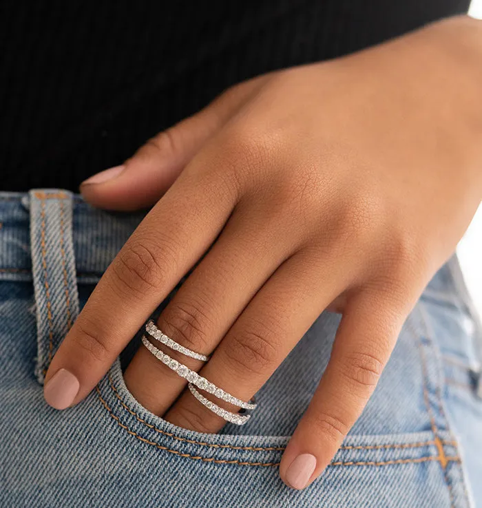 Two-Finger Diamond Ring