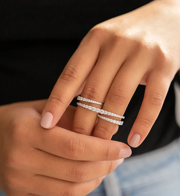 Two-Finger Diamond Ring