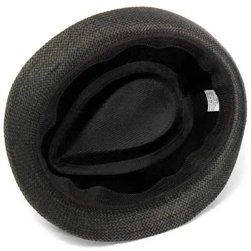Unisex Braid Fedora Trilby Gangster Cap Beach Sun Straw Panama Hat