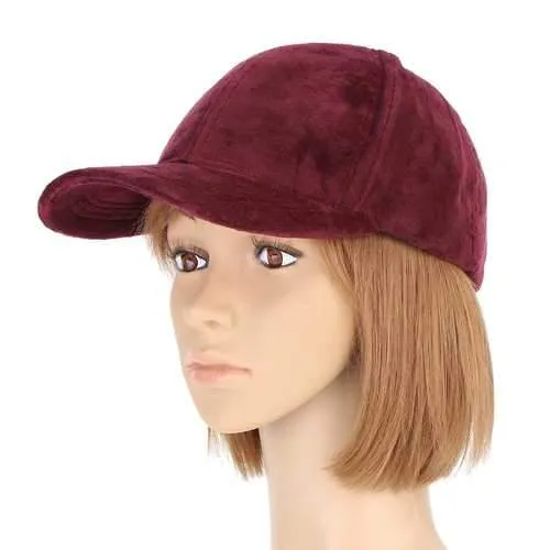 Unisex Solid Suede Baseball Cap Summer Sports Adjustable Outdoor Snapback Hip-hop Hat