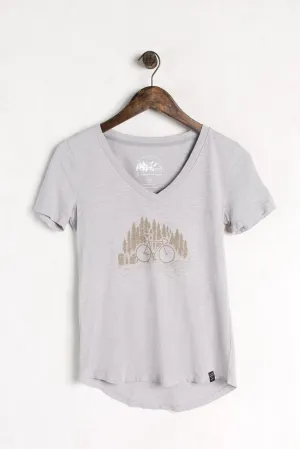 United By Blue Womens Bike Trail Casual Organic Cotton Tee Shirts Size Large
