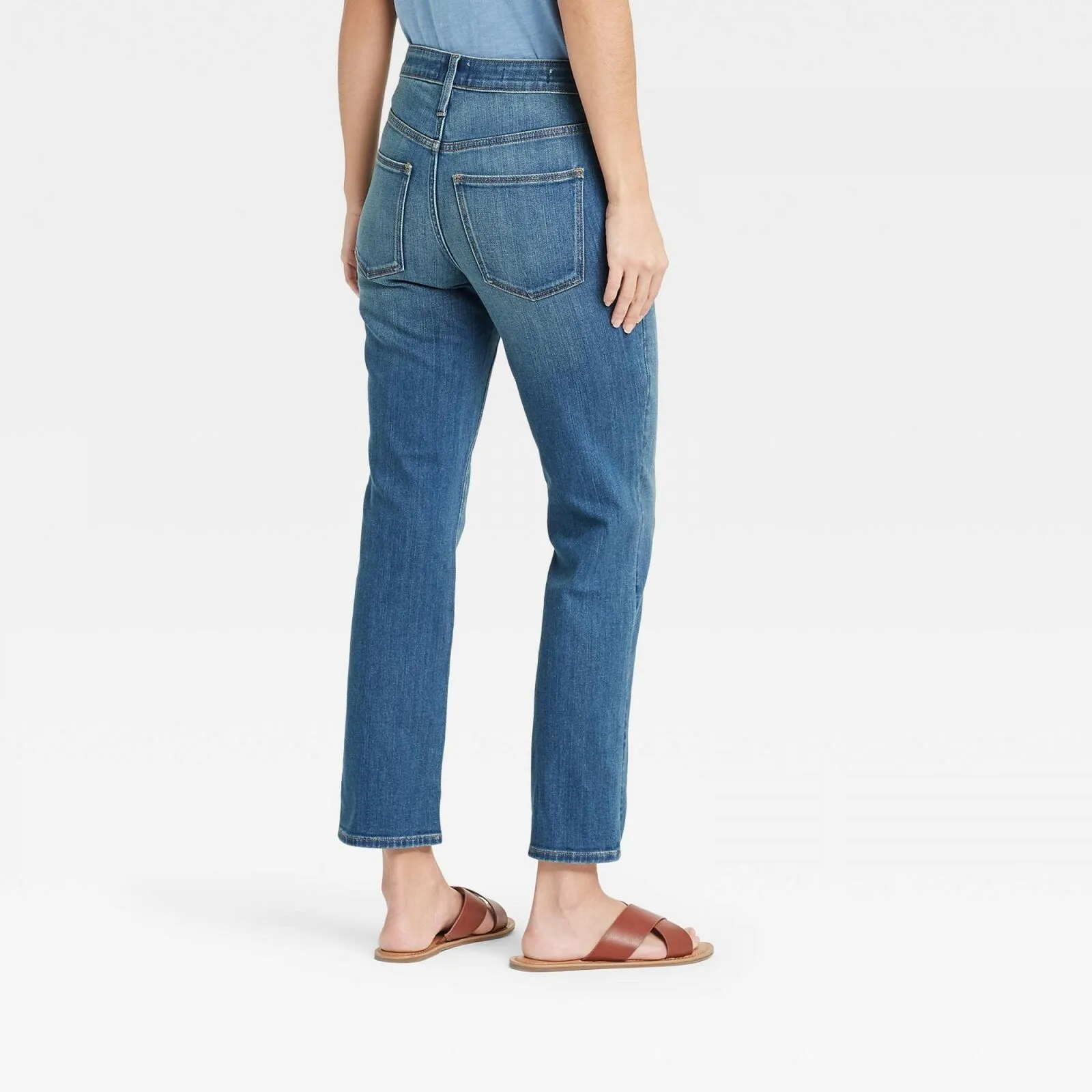 Universal Thread Women's High-Rise Slim Straight Fit Jeans Blue 4