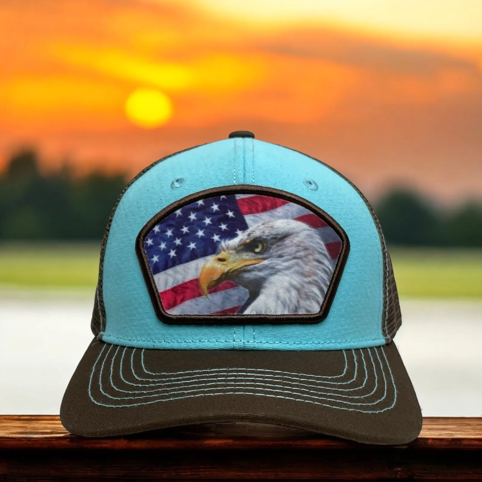 USA American Flag Snapback Baseball Cap, Eagle Patriotic Hat