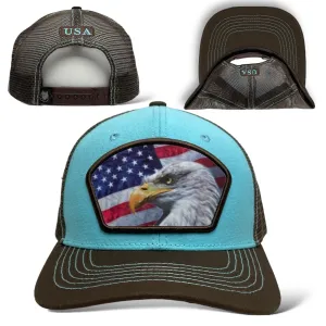 USA American Flag Snapback Baseball Cap, Eagle Patriotic Hat