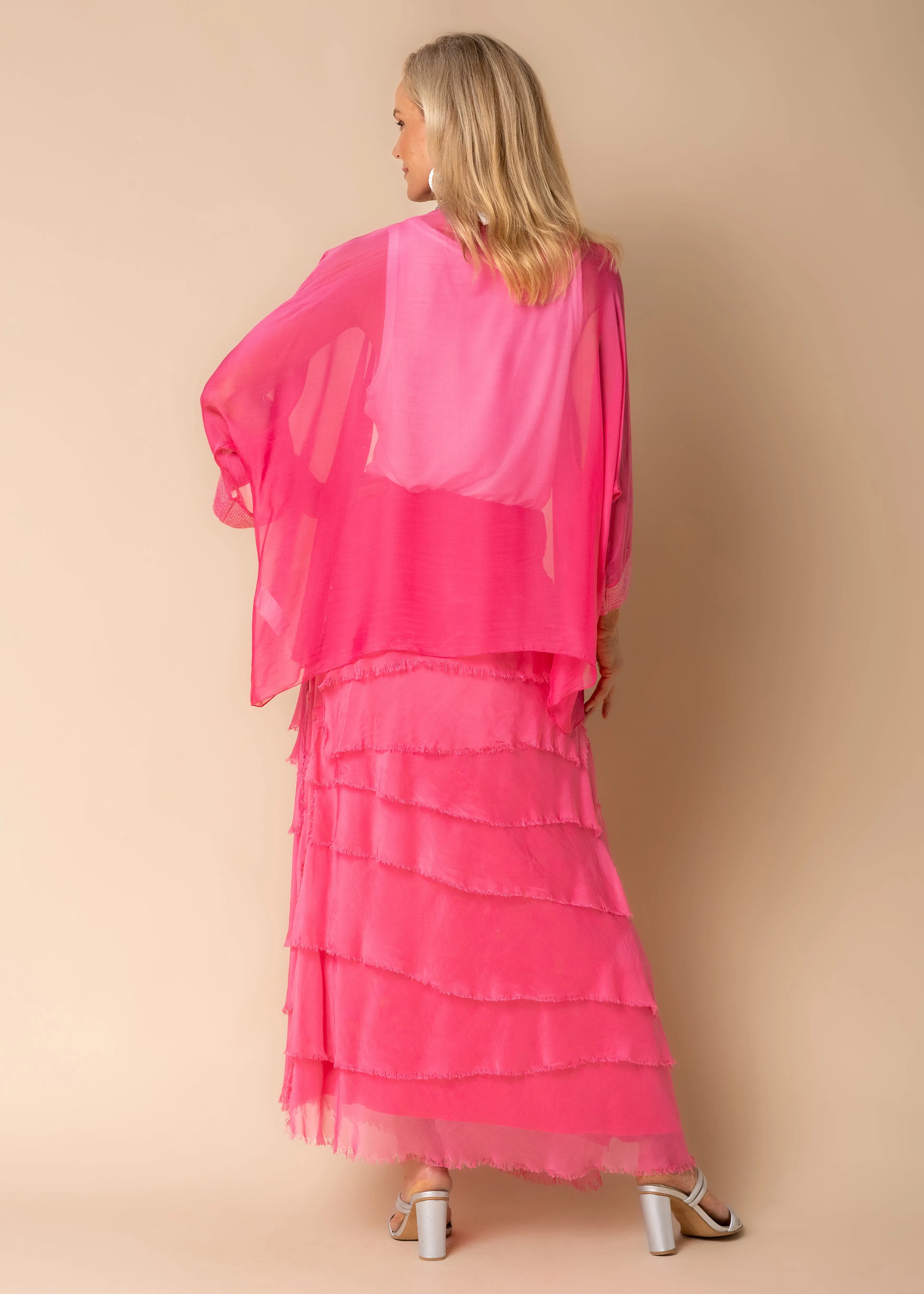 Vara Silk Jacket in Raspberry Sorbet