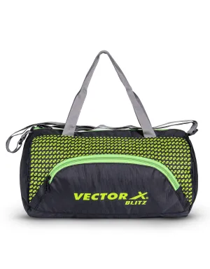 VECTOR X Polyester Blitz Gym Bag II Shoulder bag II Luggage Bag II Sports Bag (Navy-Yellow) 13.5 L