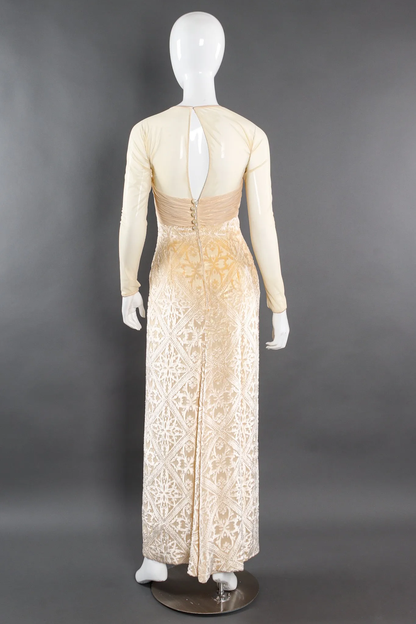 Velvet Fleur Burnout Silk Dress