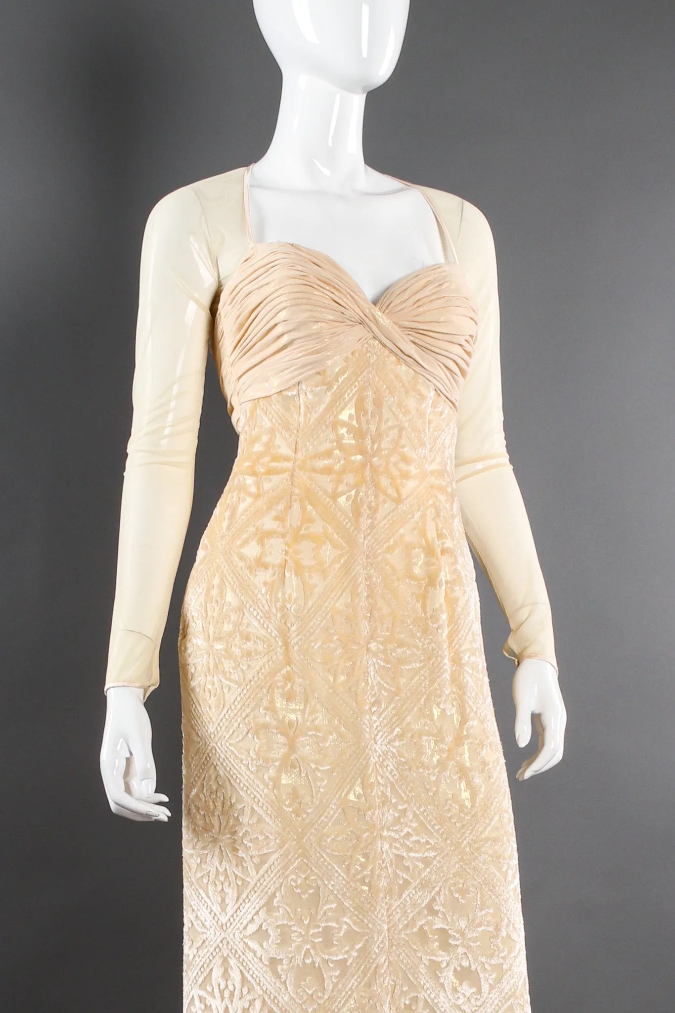 Velvet Fleur Burnout Silk Dress