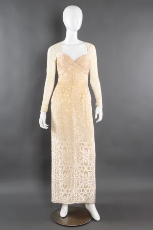 Velvet Fleur Burnout Silk Dress