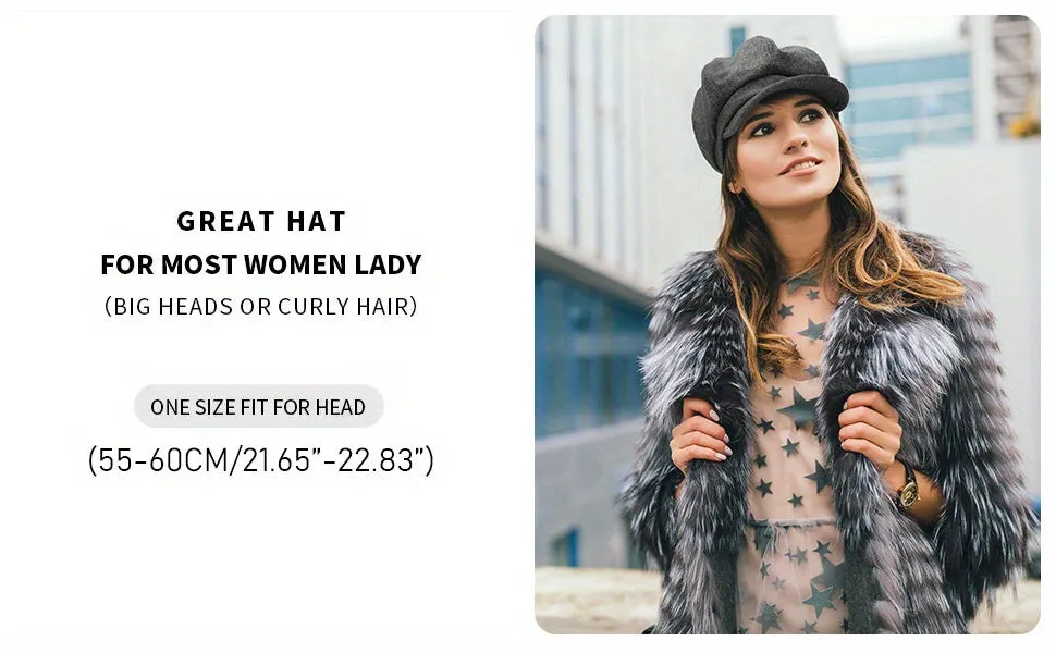 Vintage Wool Newsboy Cap