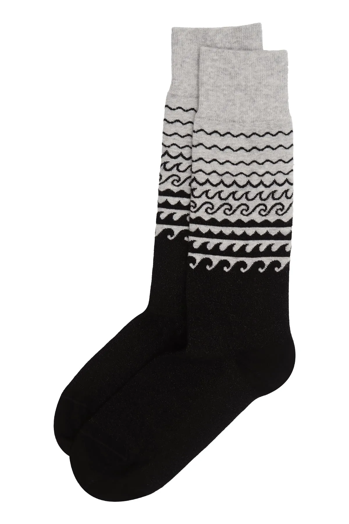 Wave Men's Organic Cotton Socks | Grey