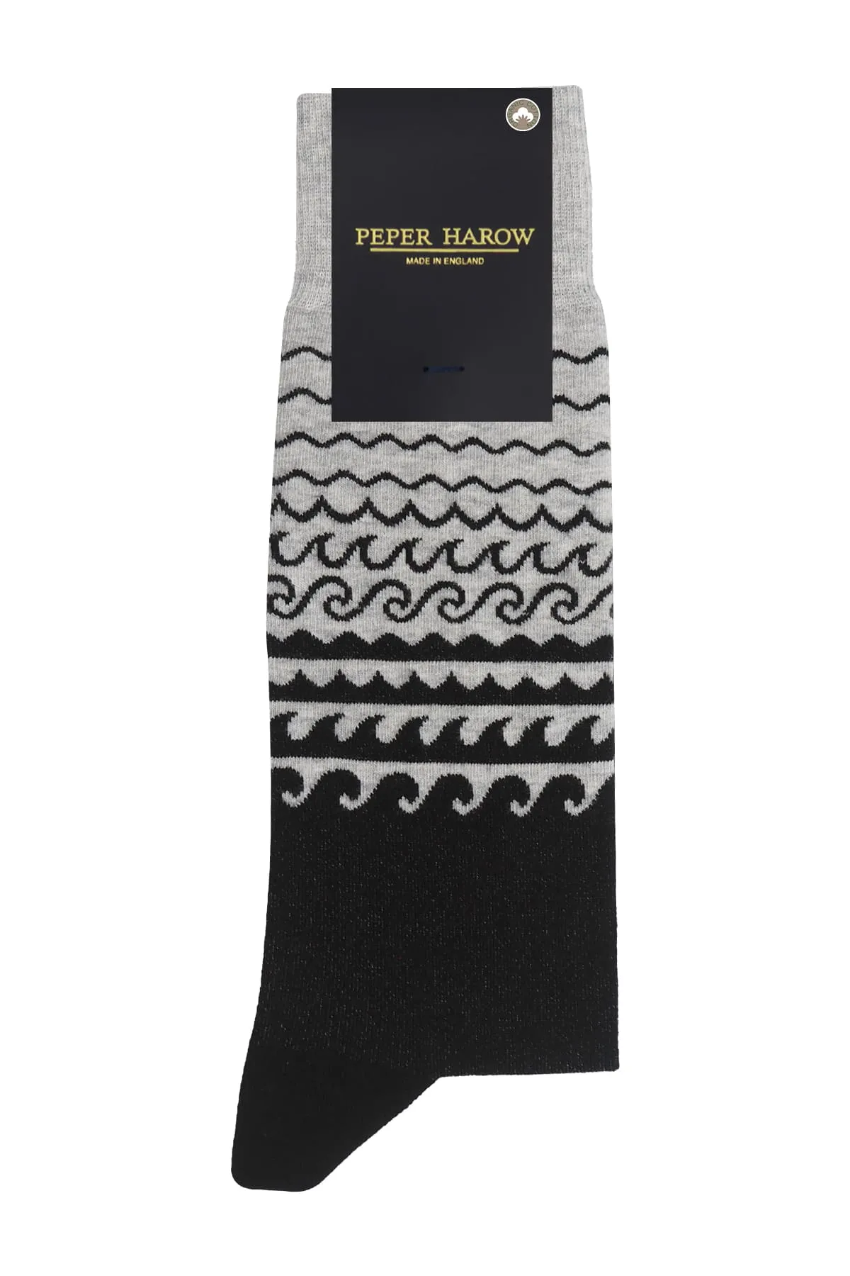 Wave Men's Organic Cotton Socks | Grey