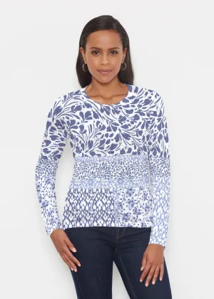 Whimsical Blue (13560) ~ Signature Long Sleeve Crew Shirt