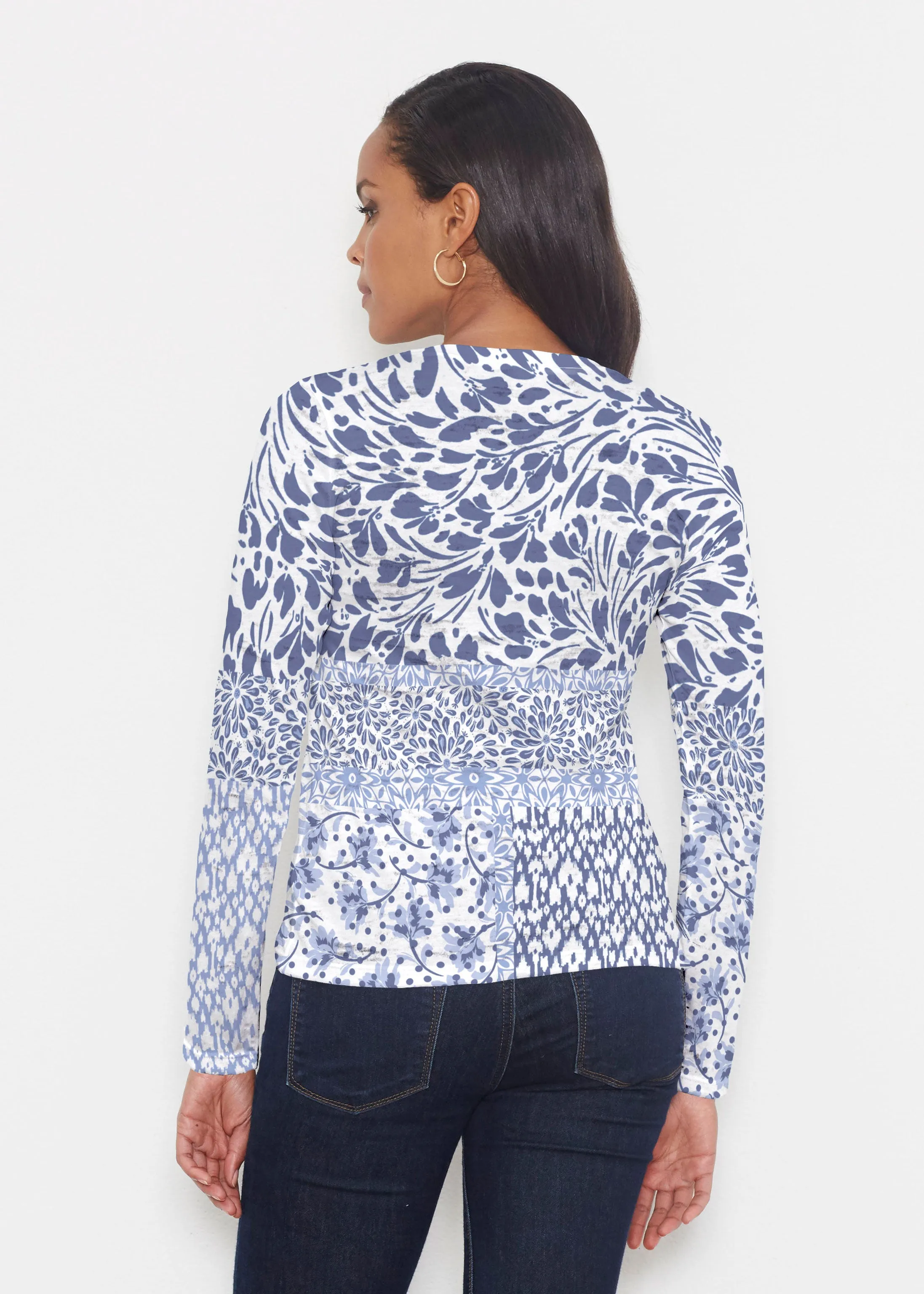 Whimsical Blue (13560) ~ Signature Long Sleeve Crew Shirt