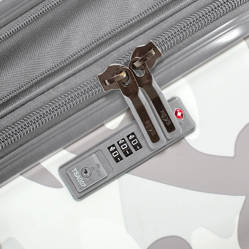 White Camo 26" Medium Checked Spinner Luggage