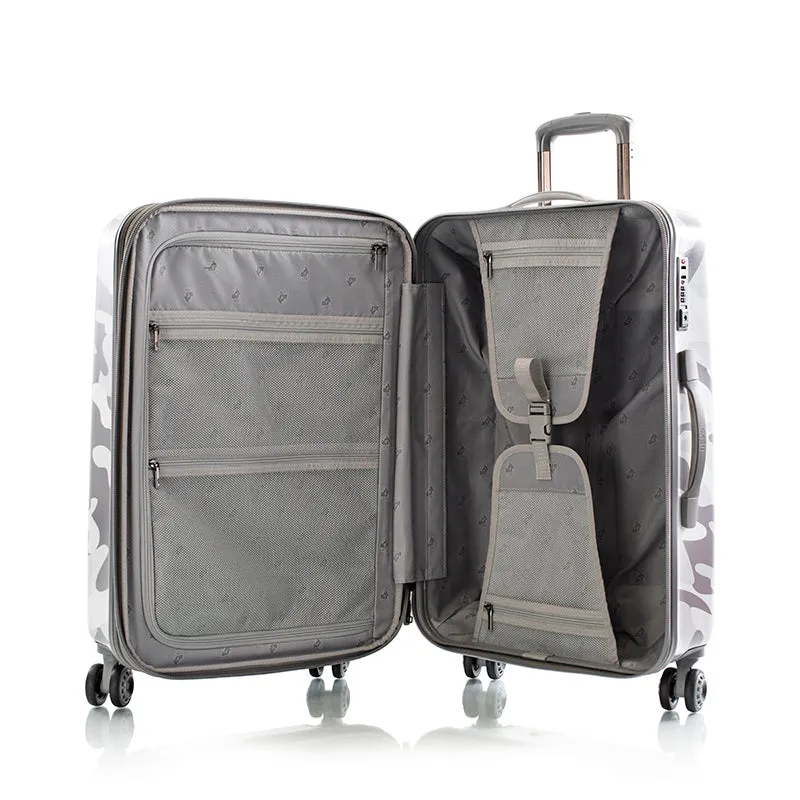 White Camo 26" Medium Checked Spinner Luggage