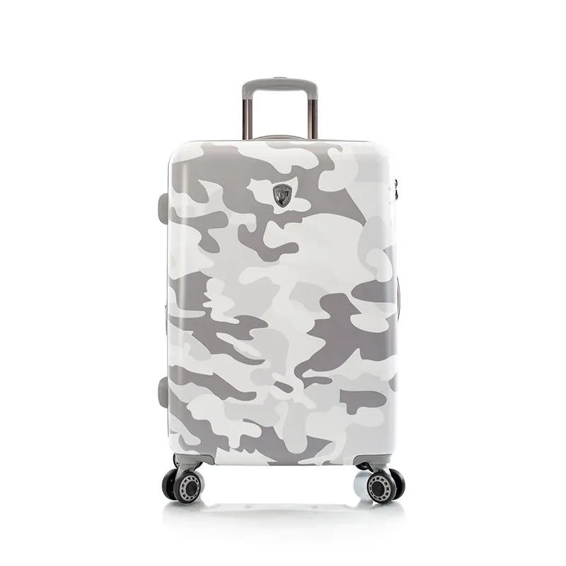 White Camo 26" Medium Checked Spinner Luggage