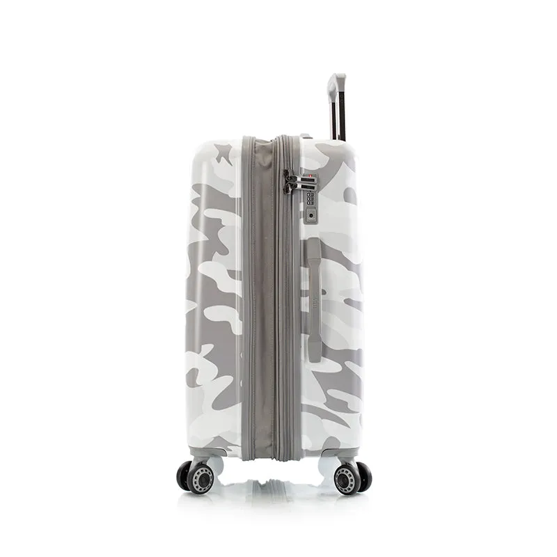 White Camo 26" Medium Checked Spinner Luggage