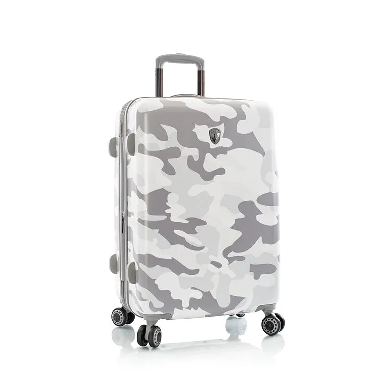 White Camo 26" Medium Checked Spinner Luggage