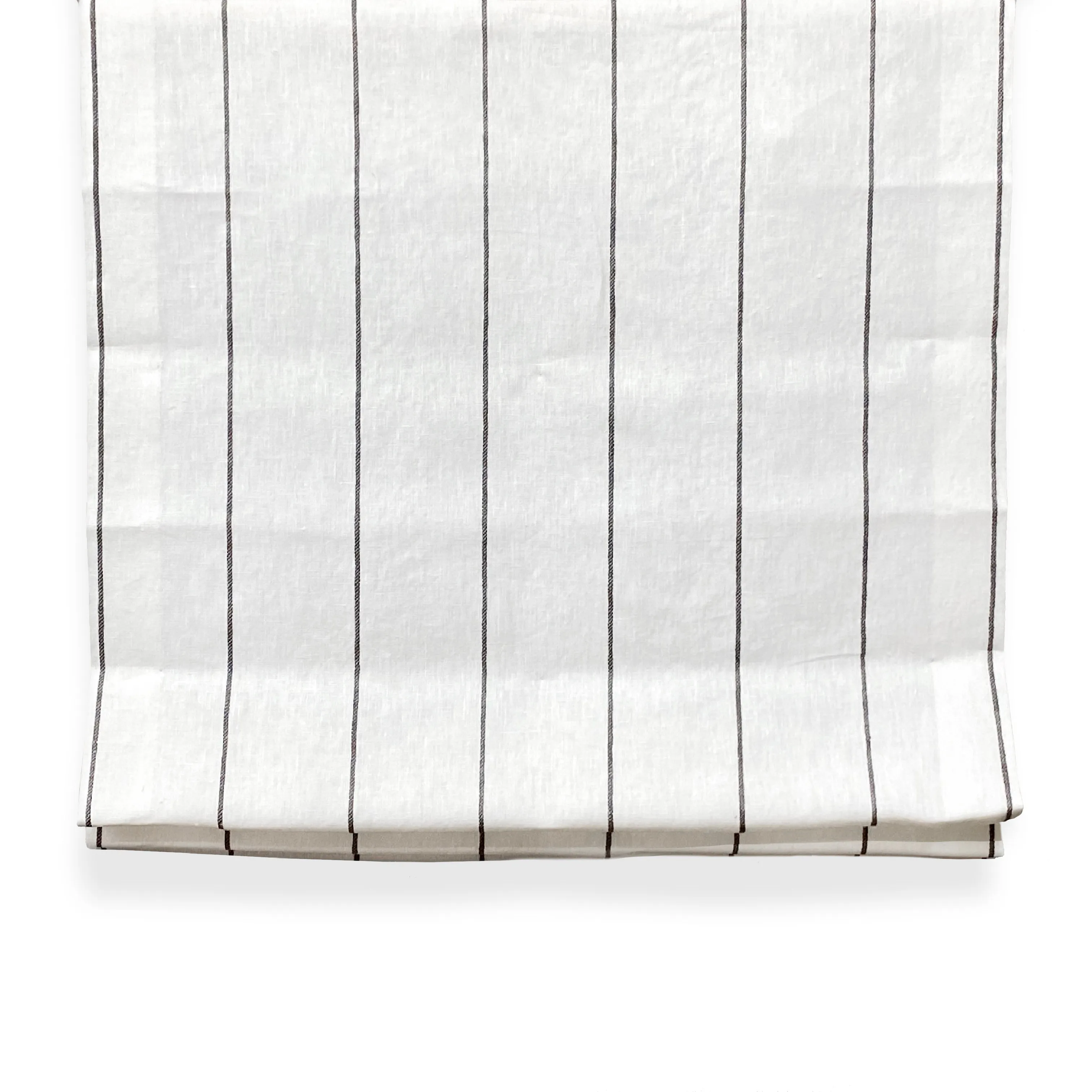 Wide Thin Striped 100% Linen Custom Made Flat Roman Shade/CL1003