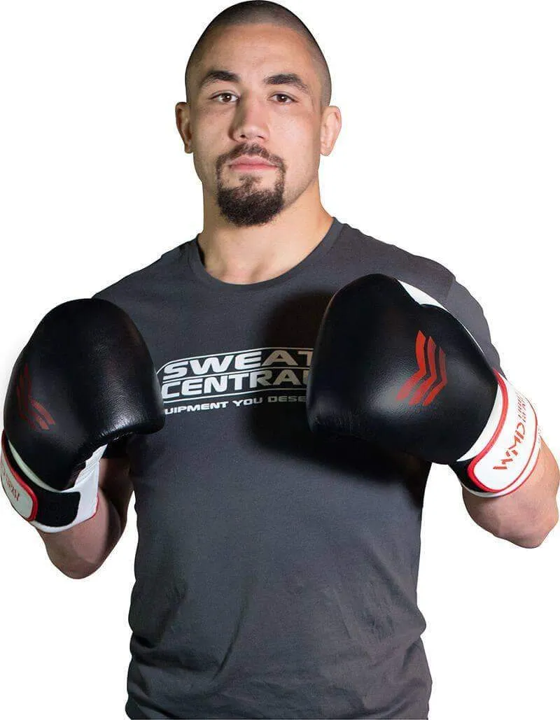 WMD COWHIDE LEATHER BOXING GLOVES SPARRING PUNCHING MMA BAG TRAINING