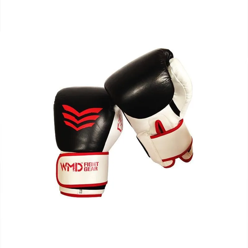 WMD COWHIDE LEATHER BOXING GLOVES SPARRING PUNCHING MMA BAG TRAINING