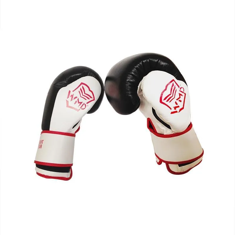 WMD COWHIDE LEATHER BOXING GLOVES SPARRING PUNCHING MMA BAG TRAINING