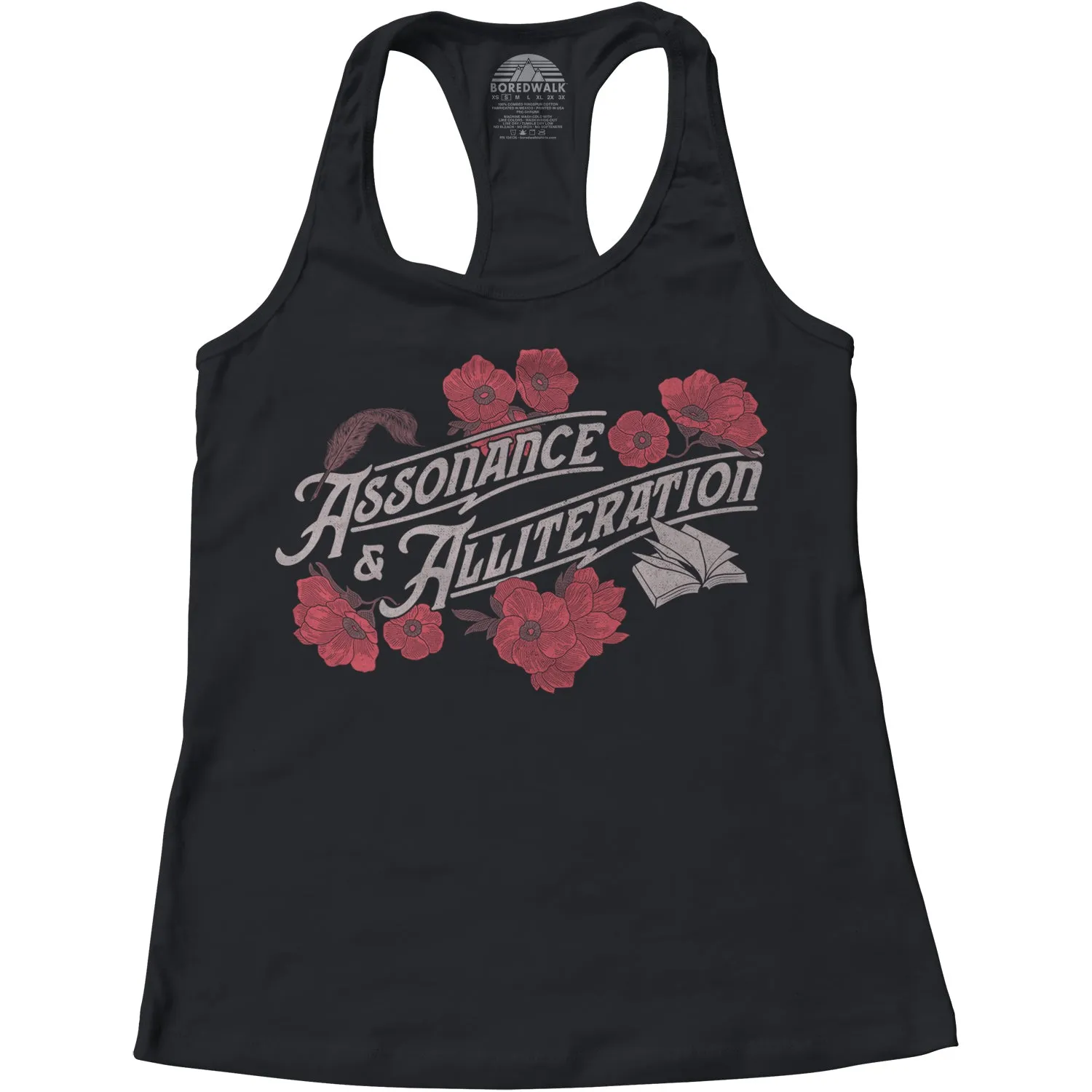 Women's Assonance and Alliteration Racerback Tank Top