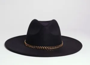 Women's Chain Belt Fedora Hat