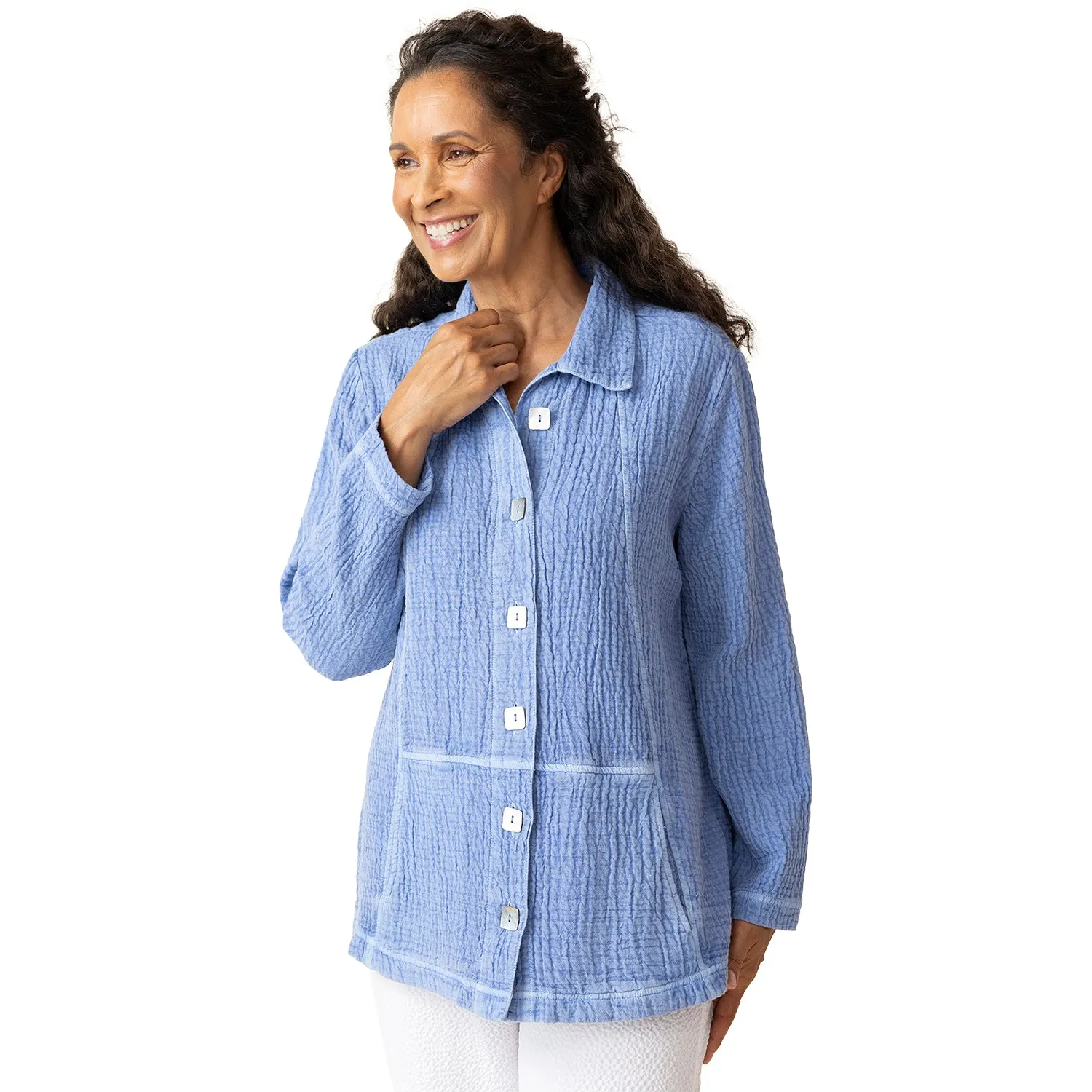 Women's Habitat Sun Washed Jacquard Seamed Pocket Jacket Rain